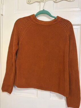 Quince Rust Orange Crewneck Knit Sweater